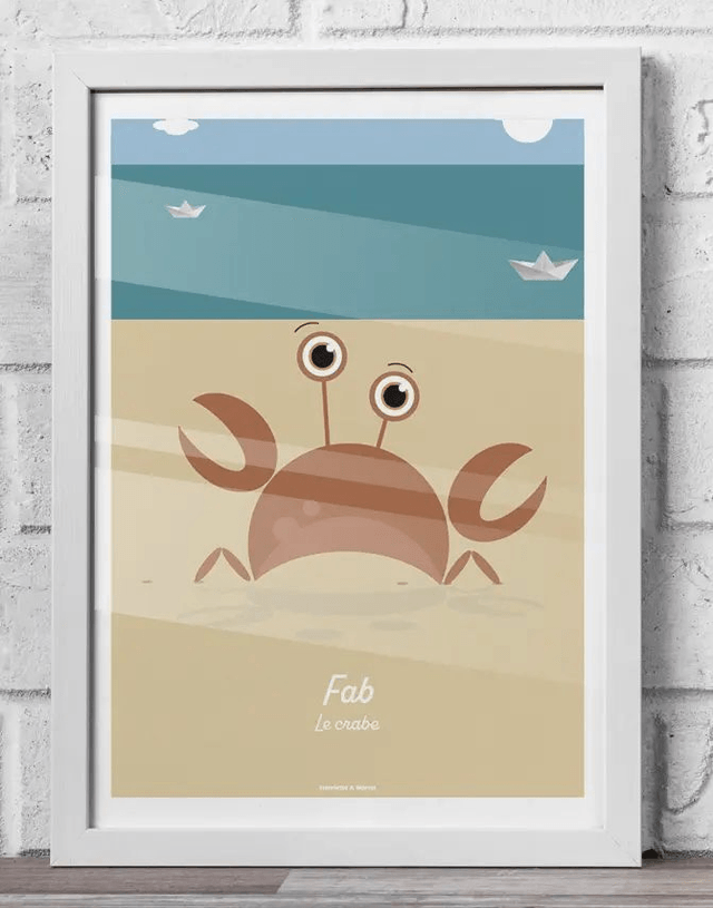 09 - Affiche enfant crabe décor