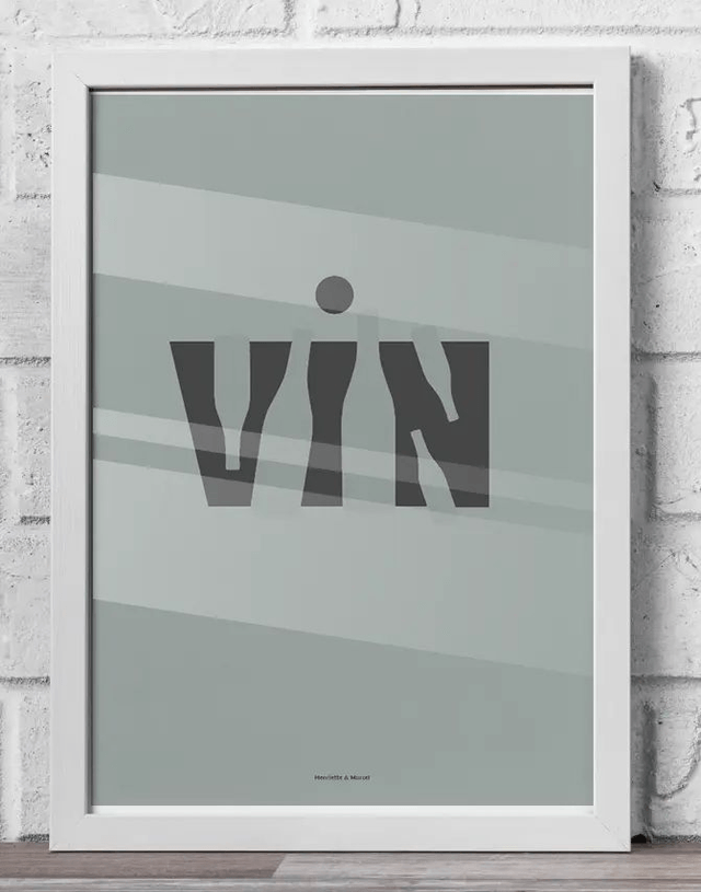 02 - Carte postale vin lettres