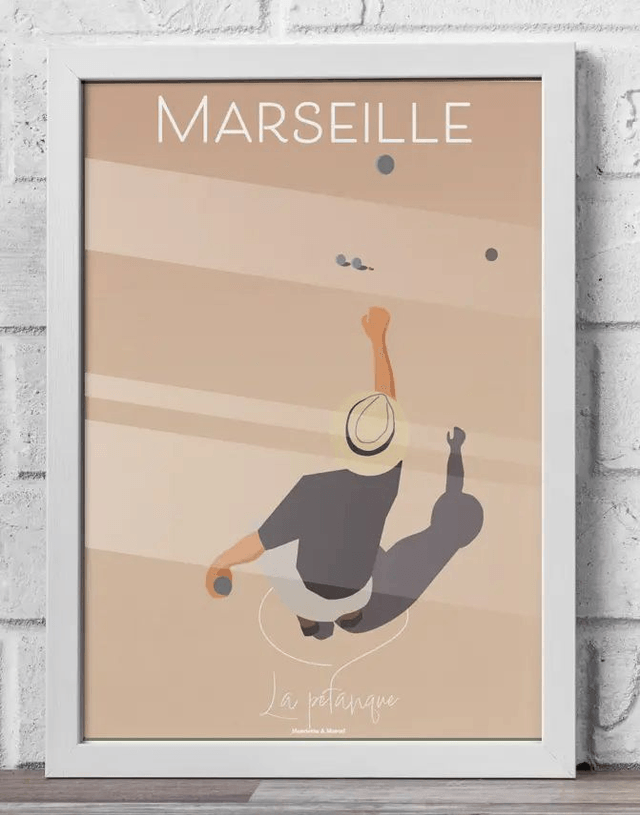 01 - Carte postale Marseille pétanque