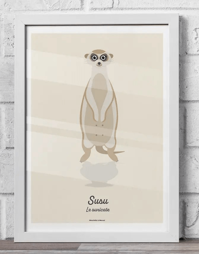 20 - Affiche enfant suricate