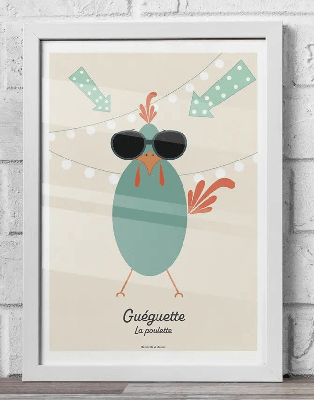 38 - Affiche enfant poule