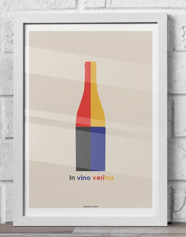 15 - Affiche vin style vintage