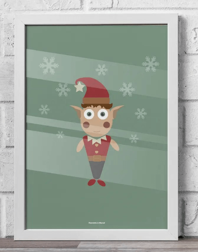 09 - Carte postale enfant lutin