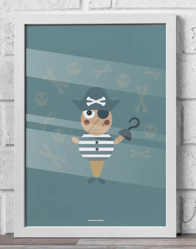 03 - Carte postale enfant pirate