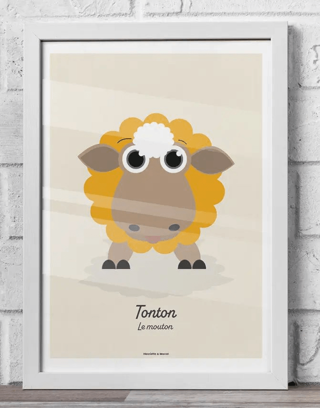 28 - Affiche enfant mouton
