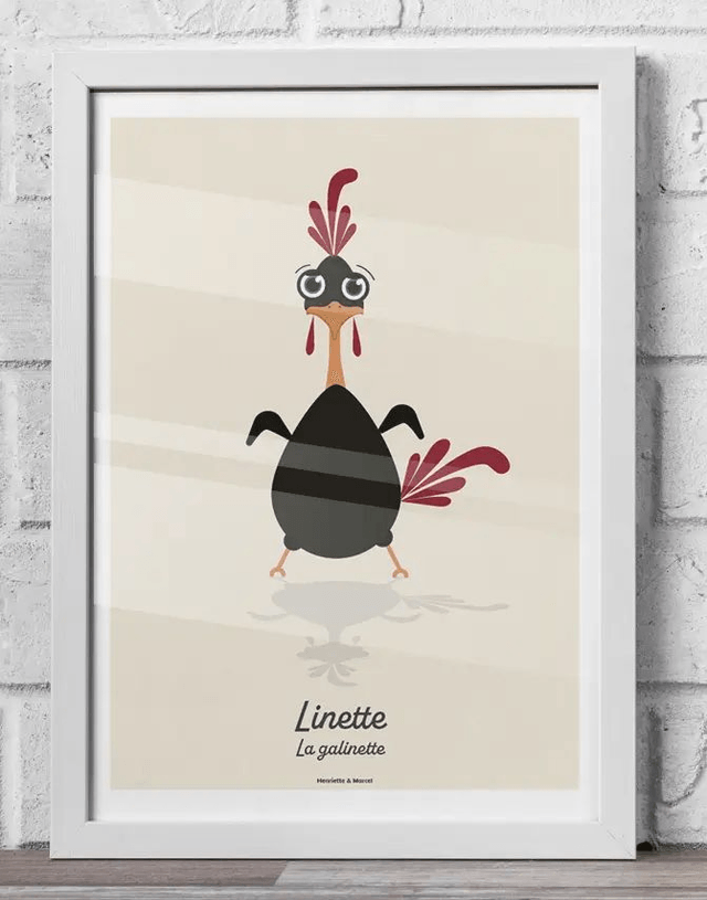 39 - Carte postale enfant poule