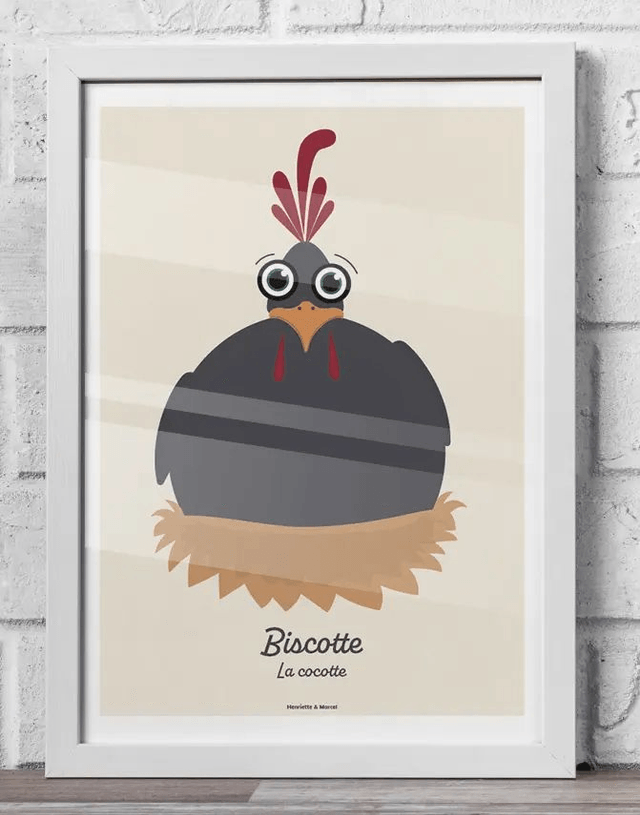 37 - Affiche enfant poule