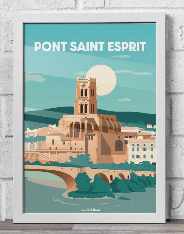 08 - Affiche ville Pont-Saint-Esprit