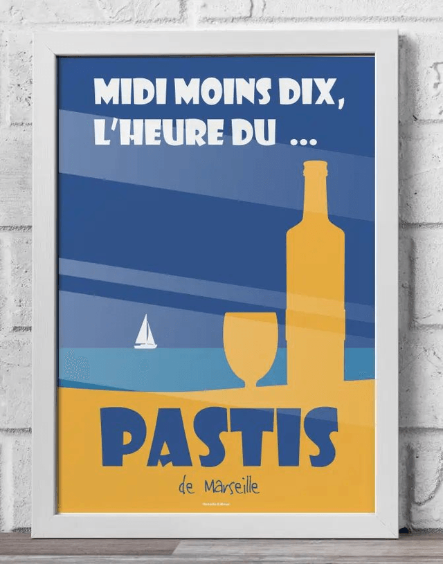 02 - Carte postale Marseille pastis