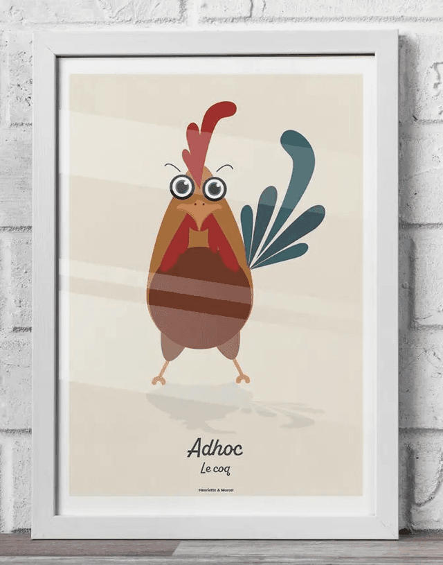 41 - Carte postale enfant coq