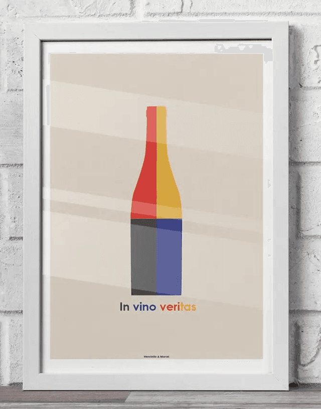 15 - Carte postale vin style vintage