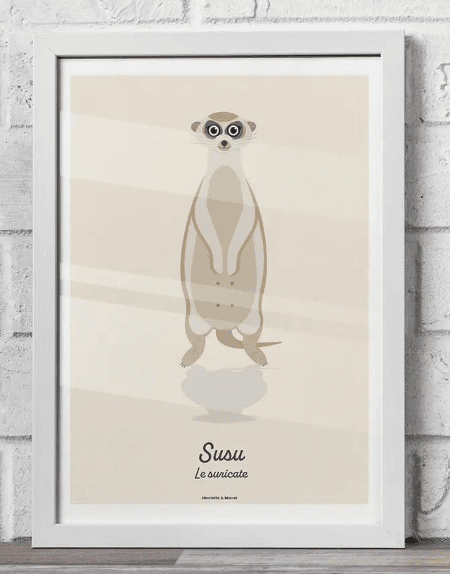 20 - Affiche enfant suricate