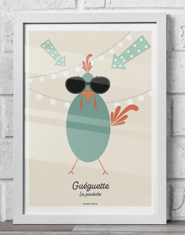38 - Affiche enfant poule