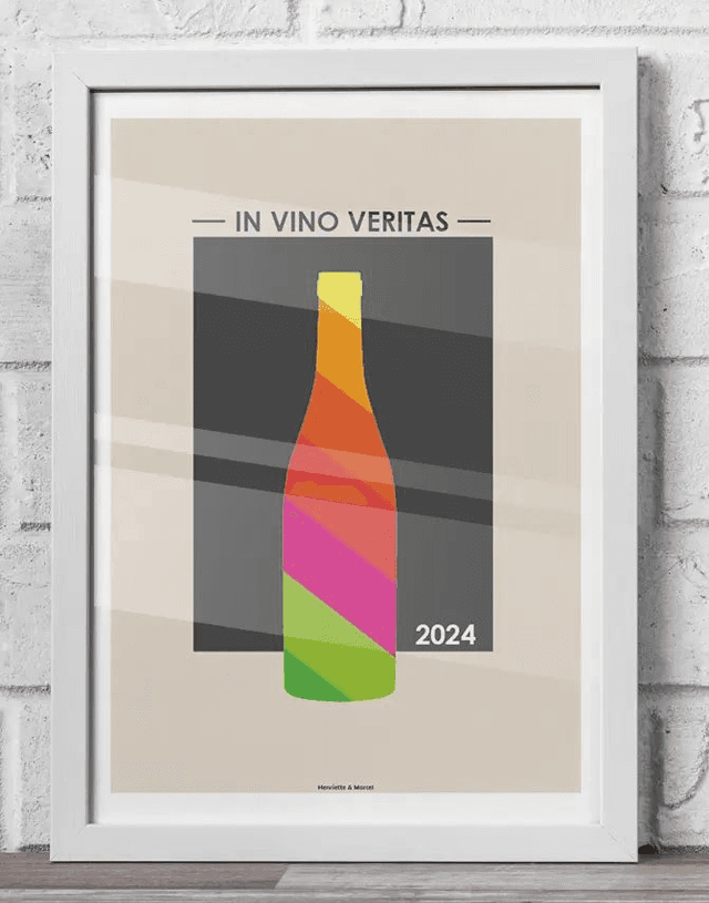 17 - Affiche vin style vintage