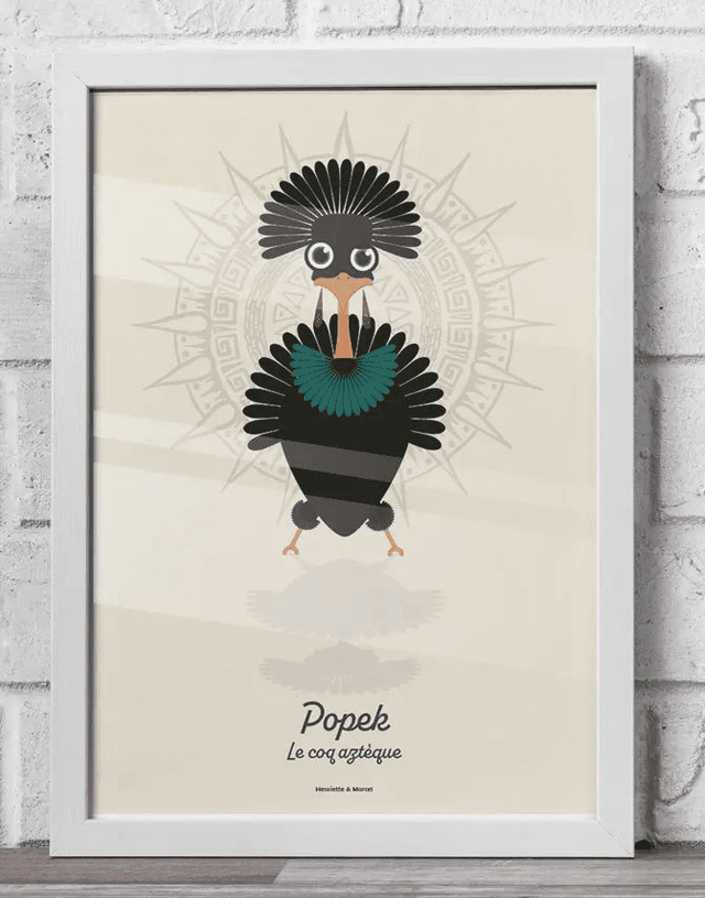 43 - Affiche enfant poule