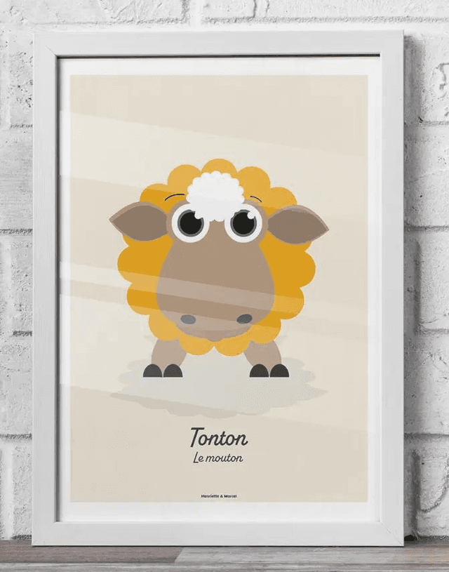 28 - Affiche enfant mouton