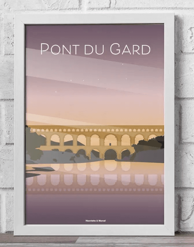 07 - Affiche ville Pont du Gard