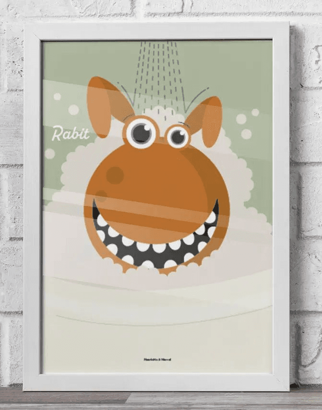 12 - Carte postale enfant monstre
